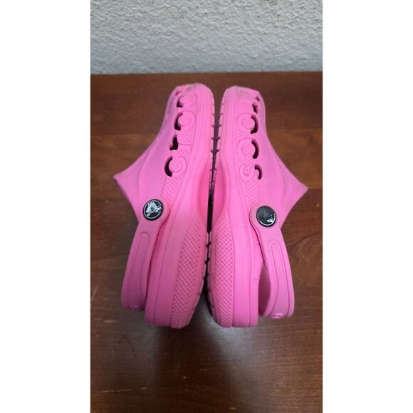 Crocs Kids Pink Classic Clogs Slip-On Shoes Size J2 With Adjustable Strap - Picture 6 of 8